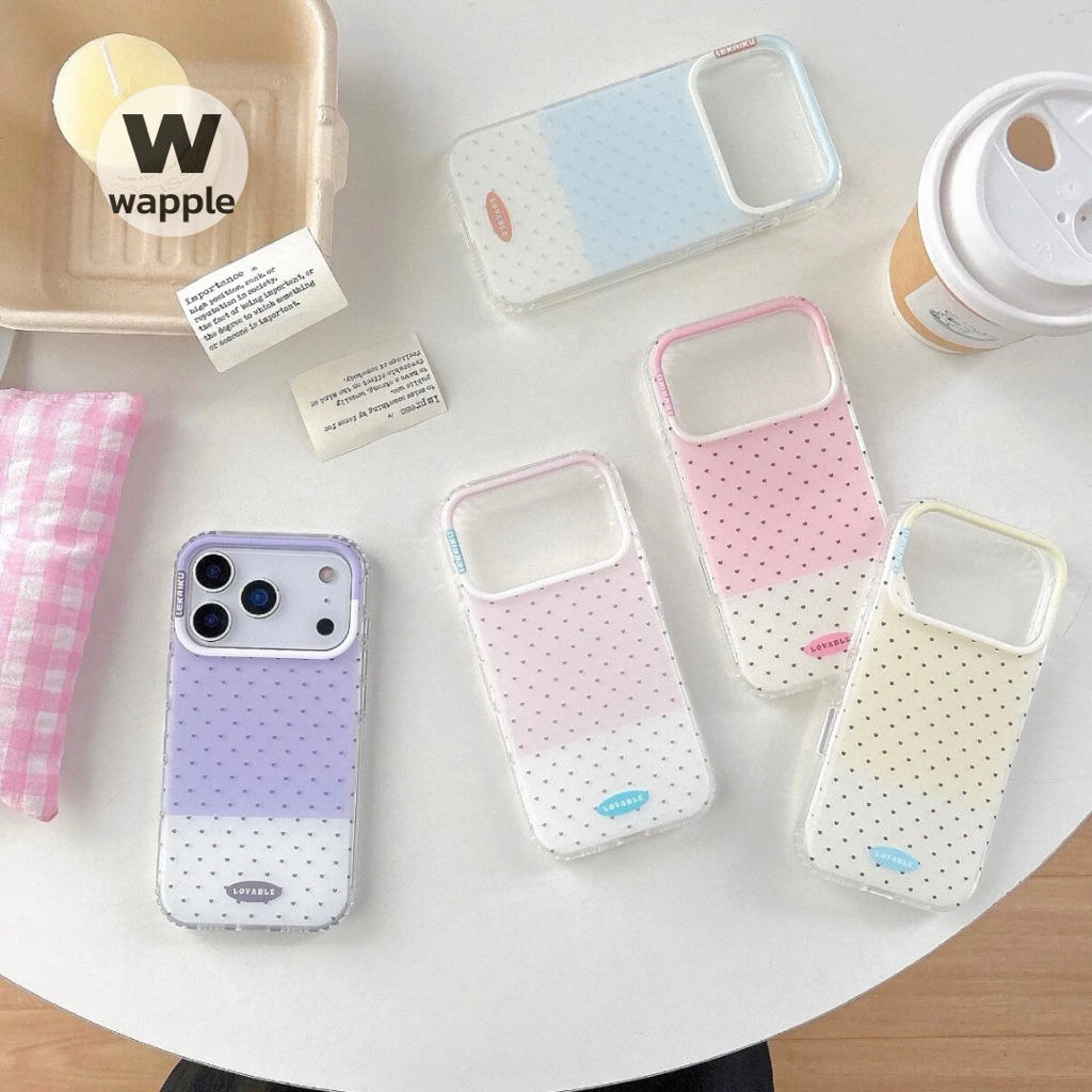 wapple-Magnetic POPPHONE เคสแม่เหล็ก polka dot ลายโพกาด็อท ขอบนิ่มหลังแข็งสำหรับรุ่นiPhone17 17Pro 17ProMax 16ProMax ราคาถูก Shopee Lazada