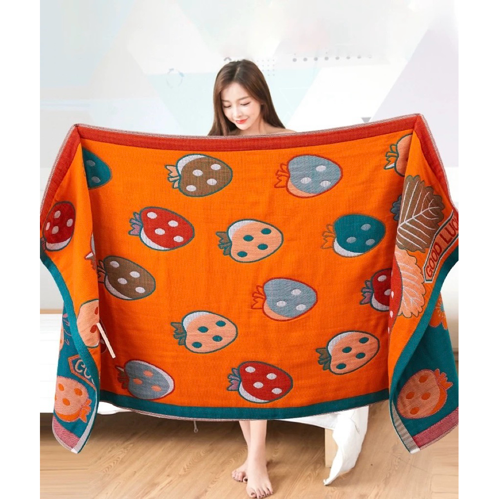 ผ้าเช็ดตัวสาลูเกรดพรีเมียมไซส์จัมโบ้ลายน่ารักเนื้อผ้าดีมากขนาด80*160cm