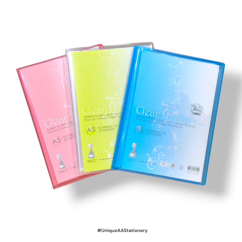 Flamingo แฟ้มโชว์เอกสาร A5 20 ไส้ (เติมไส้ไม่ได้) No.9084A5-20