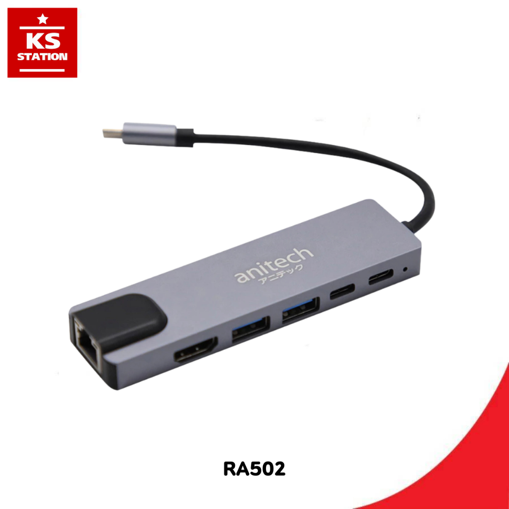 Anitech 6 in 1 USB-C Hub (RA502)