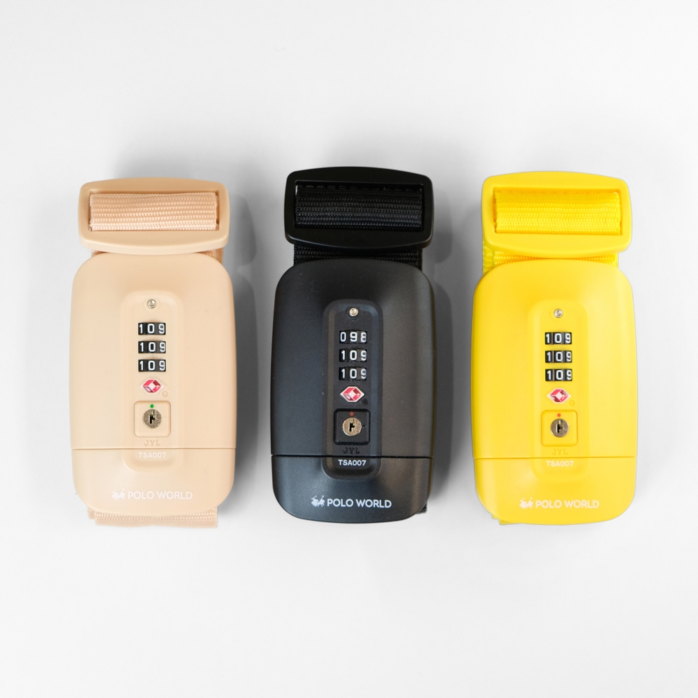 POLO WORLD LUGGAGE STRAP (PW-TA69301) 3-Dial TSA Lock สายรัดกระเป๋าเดินทาง