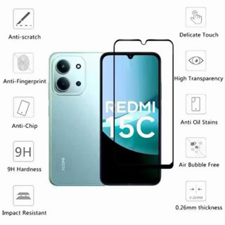 ฟิล์มกระจก ฟิล์มใส แบบเต็มจอ สำหรับ Xiaomi Redmi15C / Poco C…