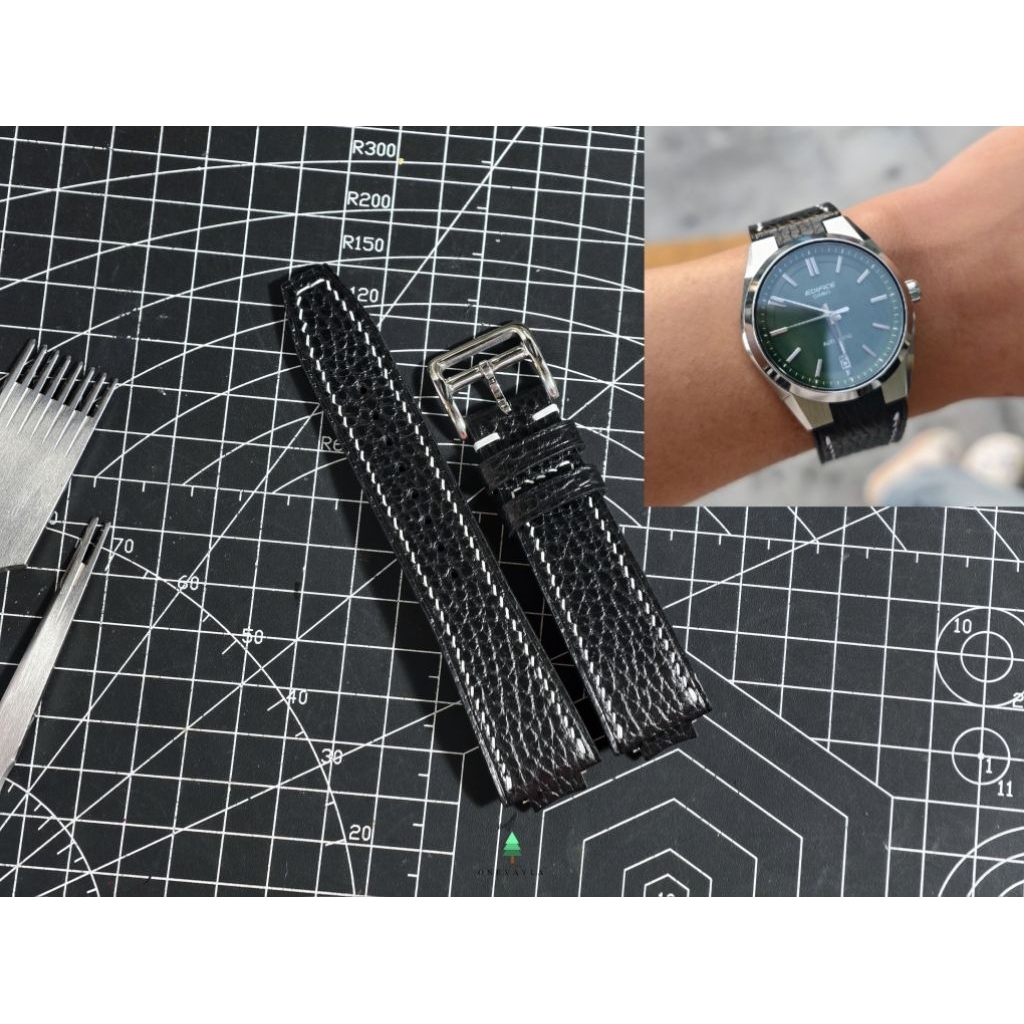 สายนาฬิกาหนังวัว Dollaro 🇮🇹 ใส่กับ Edifice Casio EFK