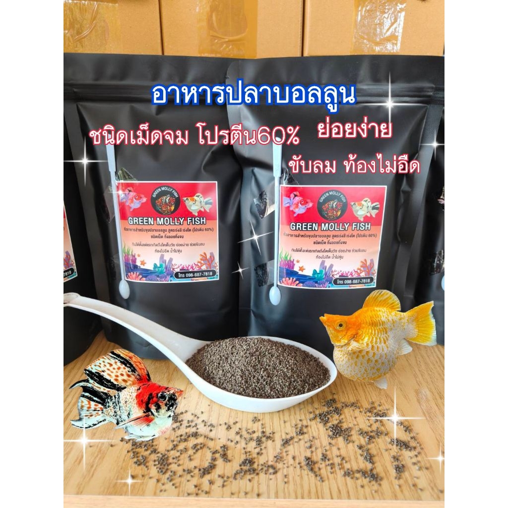 Molly fish อาหารปลาบอลลูน โปรตีน60% ช่วยขับลมย่อยง่าย