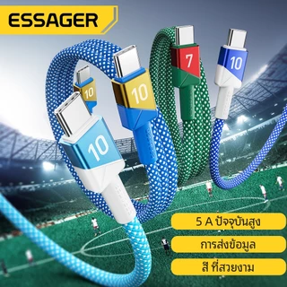 Essager 100W C-C สายเคเบิลข้อมูลชาร์จเร็วสีฟุตบอล for huawei xiaomi ip