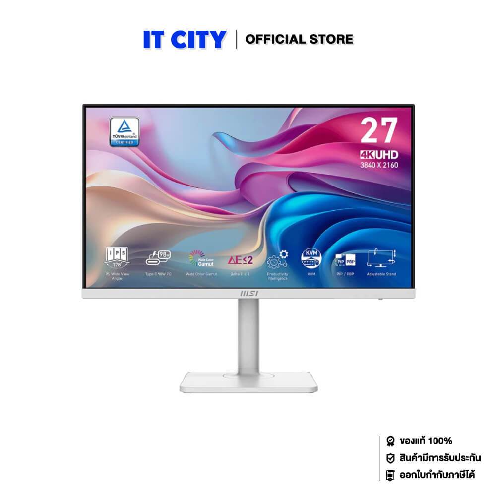 MSI Monitor Modern MD272UPHW - 27"/4K/IPS/60Hz/4ms/ USB Type C 98w/3Y*3 MNL-002314