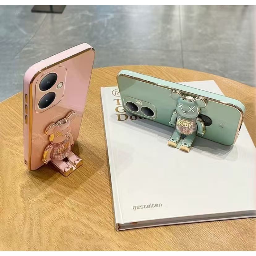 เคส น้องหมี ตั้งได้ สำหรับรุ่น Realme C21Y/C25YC11 2021 Realme C12/C15/C25 เคส แบบน่ารัก นิ่ม CaseRe