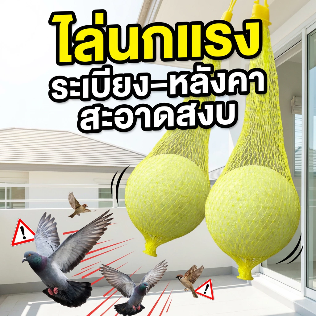 ไล่นกได้ผลเร็ว! ไล่นก ก้อนไล่นก ก้อนไล่นกพิราบ ที่ไล่นก ไล่นกได้ทุกชนิ ใช้งานง่าย