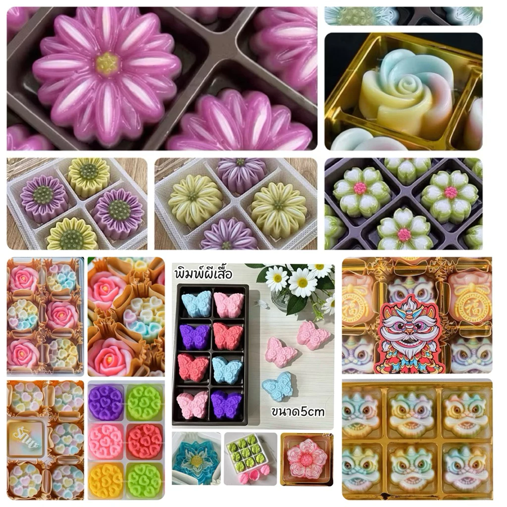 พิมพ์วุ้น-ขนมชั้นลายใหม่ๆ เนื้อมันลื่น แบบโหล12ชิ้น