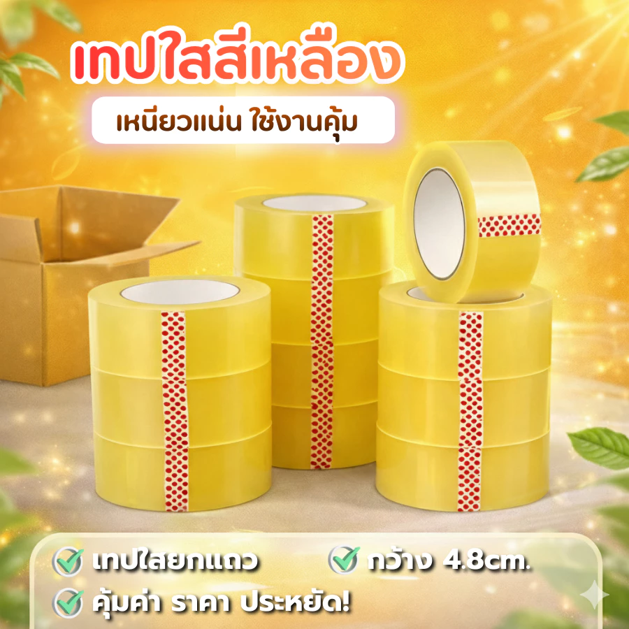 เทปใส 2 นิ้ว ยาว 150 หลา เหนียวพิเศษ ติดกล่องได้ดีเยี่ยม