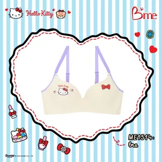 B'me เสื้อชั้นในไร้โครง level 3 ฟองหนา รุ่น ME1514 (Hello Kitty) สีกรม โอลด์โรส ฟ้า ครีม (เข้าคู่ME6514, ME6710) M.1