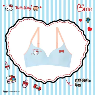 B'me เสื้อชั้นในไร้โครง level 3 ฟองหนา รุ่น ME1514 (Hello Kitty) สีกรม โอลด์โรส ฟ้า ครีม (เข้าคู่ME6514, ME6710) M.1