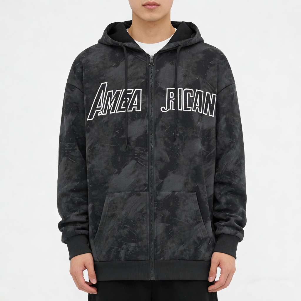 【American】เสื้อแจ็คเก็ตแขนยาวผู้ชาย สไตล์เดียวกันสำหรับชายและหญิง สไตล์อเมริกัน ฮิปฮอป เสื้อแจ ราคา ถูกที่สุด ดีลบีเคเค