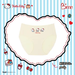 B'me กางเกงในเอวกลาง รุ่น ME6710(Hello Kitty)แพ็ก3ตัว คละสี สีชมพูพาสเทล ม่วง กรม,ชมพูอ่อน ฟ้า ครีม ME1514 ME1709 ME1710