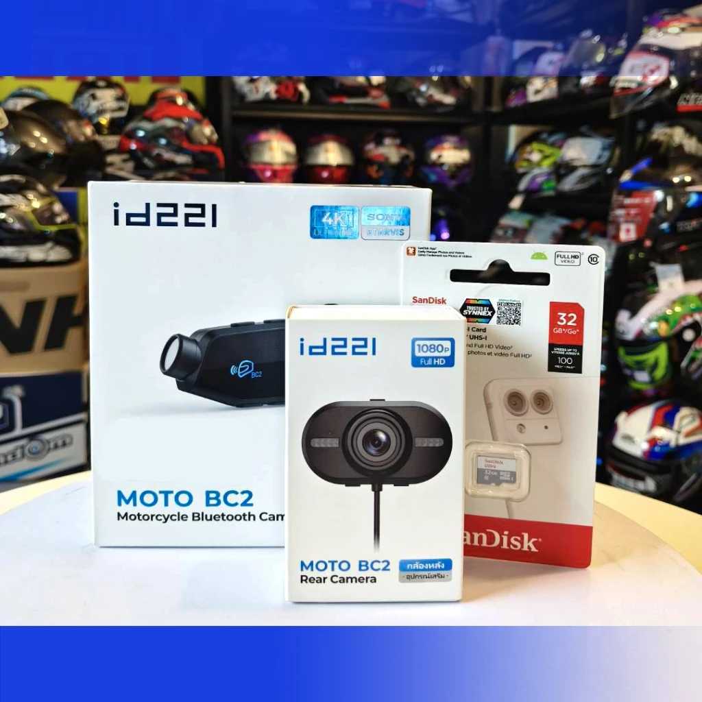 กล้องบลูทูธติดหมวกกันน็อค ID221 MOTO BC1/MOTO BC2 thumbnail 5
