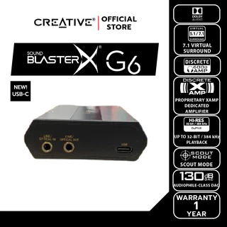 CREATIVE SOUND CARD Sound Blaster G6 USB-C External USB Sound Card - ซาวด์การ์ด USB DAC/Amp
