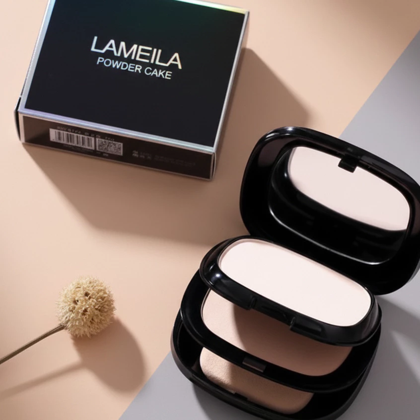 (มีส่งด่วน) Lameila แป้งพัฟ อัดแข็งสองชั้น เนื้อแมทผสมรองพื้น ติดทนนาน แป้ง ขนาด 20 กรัม