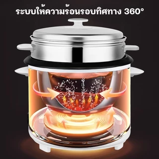 SIKA 1.5L/2L หม้อหุงข้าวไฟฟ้า หม้อปรุงอาหารสำหรับหอพักเล็ก ไม่ติดกระทะ ใช้งานง่าย ประหยัดพลังงาน