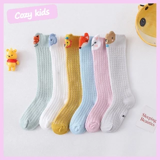 (พร้อมส่ง) ถุงเท้า ถุงเท้าเด็ก ลายการ์ตูน น่ารัก ระบายอากาศได้ดี สำหรับเด็ก ถุงเท้าเด็กกันยุง ถุงเท้ายาว 0-36 เดือน