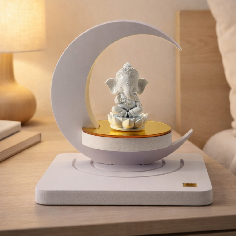 หิ้งพระโมเดิร์น ทรงพระจันทร์ ขนาดกะทัดรัด ชั้นวางองค์เทพมินิมอล สไตล์นอร์ดิก หิ้งพระพิฆเนศ ประหยัดพื้นที่ PWN169