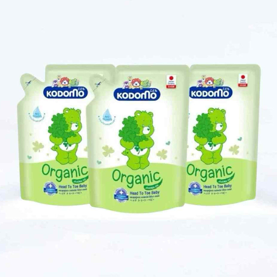 โคโดโม เฮดทูโท วอช แชมพูสบู่เหลว KODOMO Head To Toe (เลือกสูตร) ขนาด 320-350 ml แพ็ค 3 ถุง