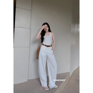 Acasey กางเกงขายาวผู้หญิง รุ่นLena ทรงBarrel ที่กำลังมาแรง พลางหุ่น พลางสะโพก ไซส์ S - 2XL bkk