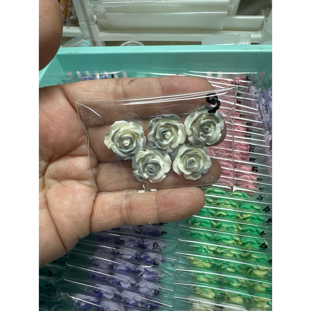 DD 1-DD100 12-18มิลเนื้อทรายทูโทน เรซิ่นดอกไม้ ตกแต่งยาดม งานdiy ราคา ถูกที่สุด ดีลบีเคเค แกลเลอรีภาพที่ 3