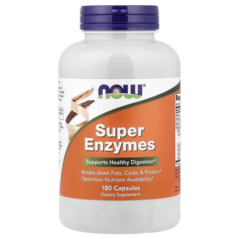 พร้อมส่ง NOW Foods Super Enzymes 90 180 Capsules เอนไซม์ช่วยย่อย