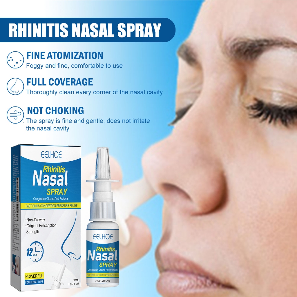 🔥สินค้าพร้อมส่ง 🔥EELHOE nasal spray สำหรับผู้ใหญ่และเด็ก เพื่อบรรเทาอาการคัดจมูก คัดจมูก จาม และสเปร