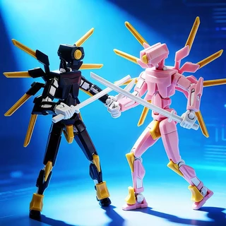 (มี6สี) โมเดลตุ๊กตาตัวต่อฟิกเกอร์มีปีก แบบใหม่ล่าสุด Lucky 13 Dummy ขยับข้อต่อได้ 360องศา ของเล่น3D