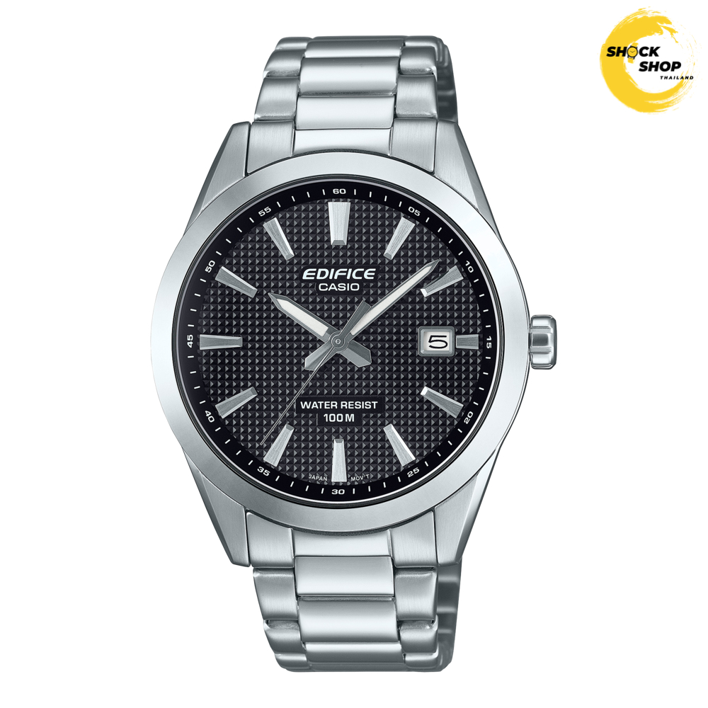 CASIO EDIFICE นาฬิกาผู้ชาย รุ่น EFV-160D-1AV วัสดุสเตนเลสสตีล สีดำ คาสิโอ