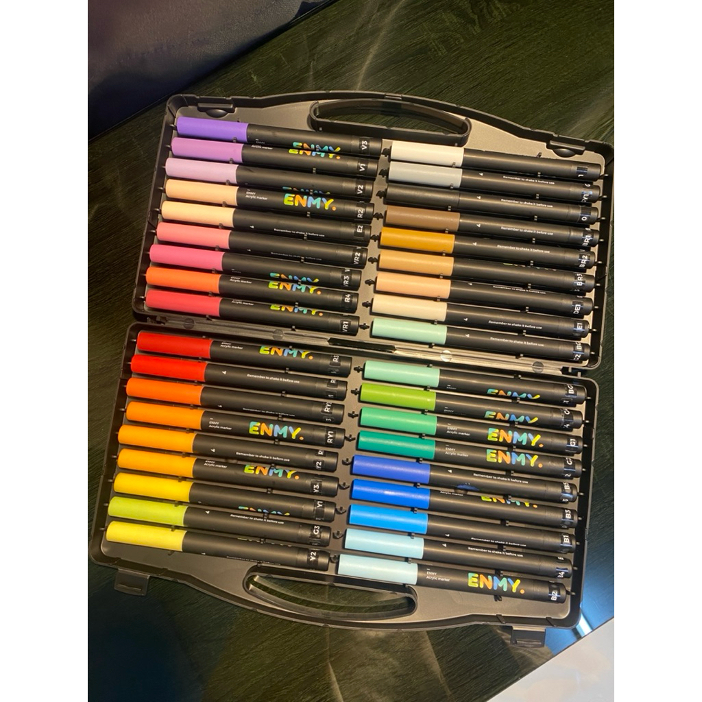 (Used once) ENMY Ink Control Acrylic Markers — ปากกาอะคริลิค 36 สี