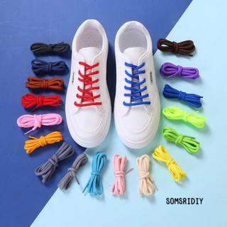 R01เชือกผูกรองเท้าแบบกลม 120เซน (ขายเป็นคู่) สีสดใส สำหรับรองเท้าผ้าใบ รองเท้ากีฬา รองเท้าลำลอง คุณภาพดี เส้นใยถักแน่น