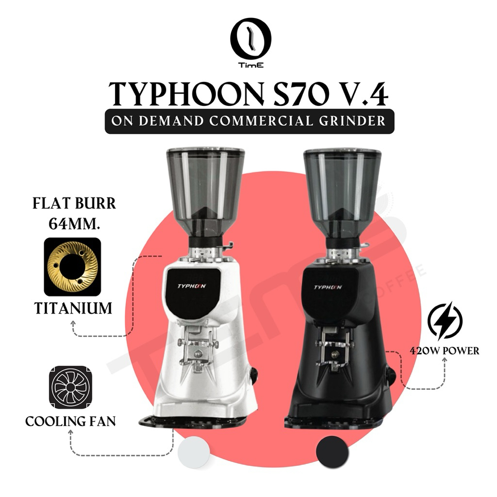 เครื่องบด TYPHOON S 70 V4 ใหม่ล่าสุด มีพัดลมระบายความร้อน รับประกันศูนย์ไทย 1 ปี V3