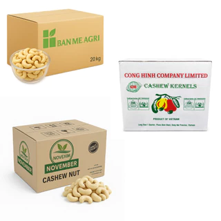 NOVEMBER เม็ดมะม่วงหิมพานต์เต็มเม็ด , เต็มเม็ดจัมโบ้ , ครึ่งซีก 20kg | Cashew Nut Premium Grade WS / WS Jumbo /LP /SP