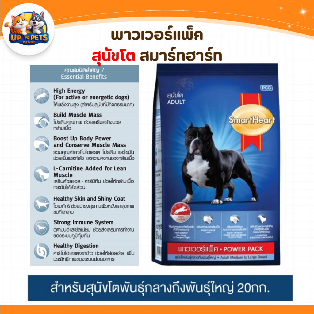 [ ตะกร้าสุดคุ้ม 15-20KG. ] - ลูกสุนัข - สุนัขโต สมาร์ทฮาร์ท  POWERPACK รูปที่ 3