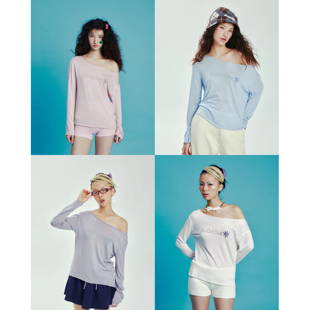 เสื้อปาดไหล่แขนยาว Sunshine Off-shoulder with long sleeve top