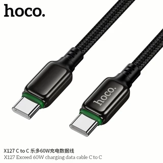 สายชาร์จ รองรับการชาร์จเร็วสูงสุด 60W สำหรับ USB-A/USB-C to Type-C/iOS ยาว 1 เมตร ป้องกันการหักงอ HOCO X127