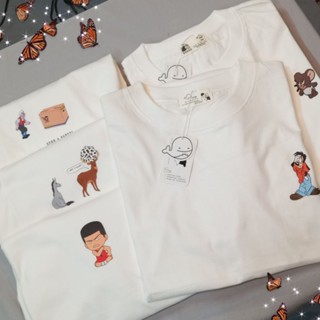 Meiyok Wear:เสื้อยืด Oversized คอกลม สีขาว สกรีน dft อก 44