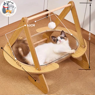 [พร้อมส่ง]🐱 คอนโดแมว ที่นอนแมว 2 ชั้น หลุมแมว แคปซูลใส เตียงแมว เสาลับเล็บแมว แข็งแรง ไม่ล้ม
