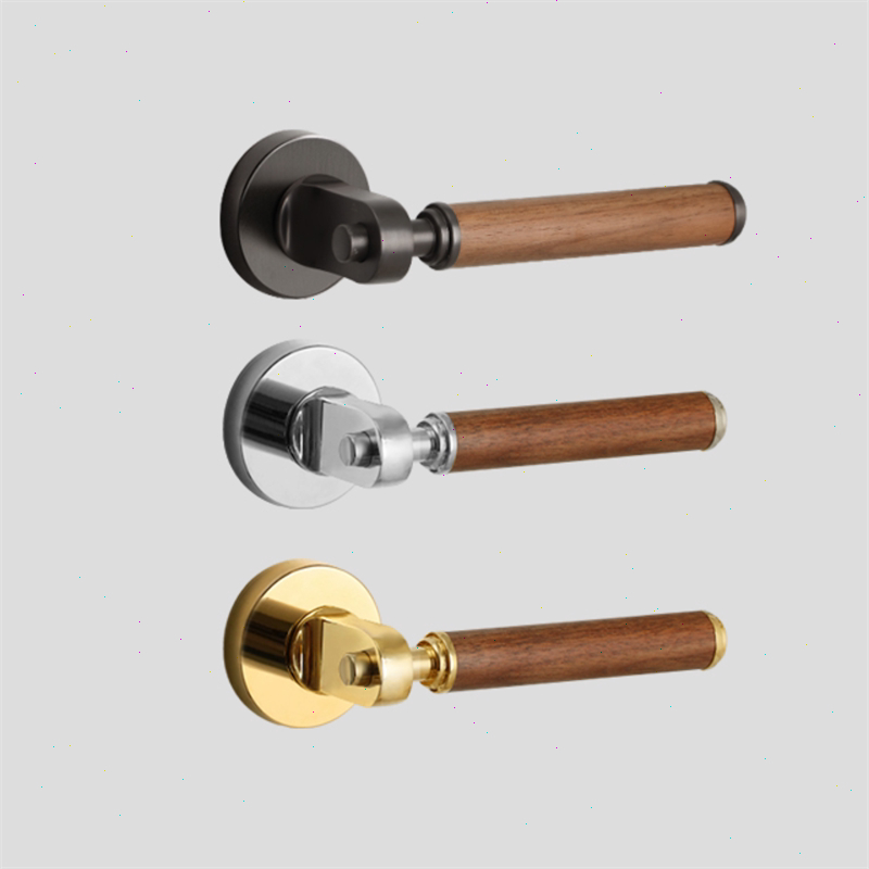 ใหม่ ล็อคประตูสไตล์จีนสำหรับใช้ในห้องนอนในร่ม ที่จับประตูไม้เสียงเงียบ วัสดุโลหะผสมสังกะสี เรียบง่าย - รูปที่ 5