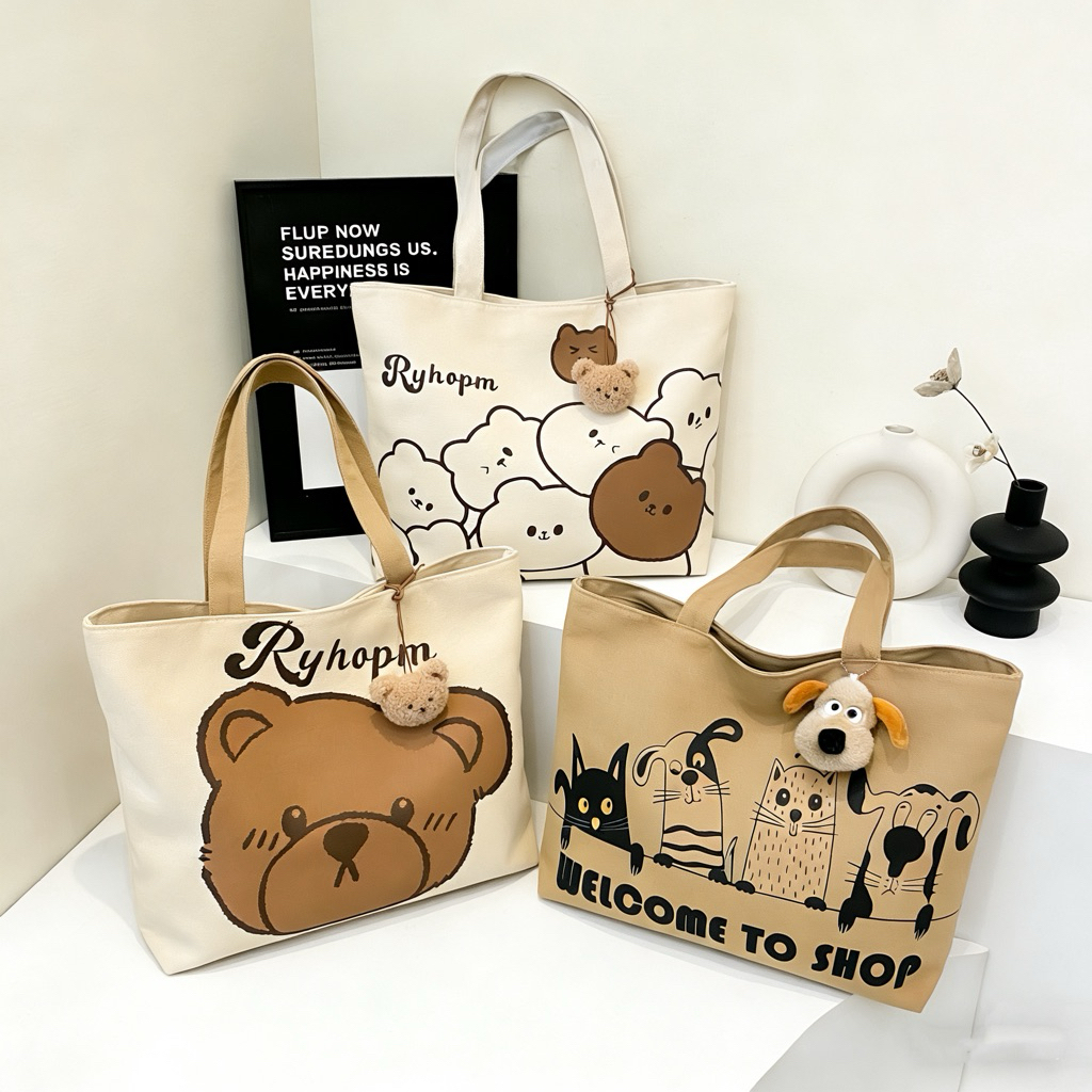 กระเป๋าถือ กระเป๋าผ้าสไตล์เกาหลี แฟชั่นB2