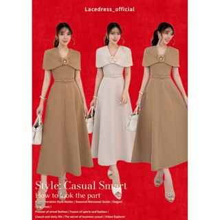 Lover●เดรสยาวทรงคลุมไหล่สไตส์เรียบหรู