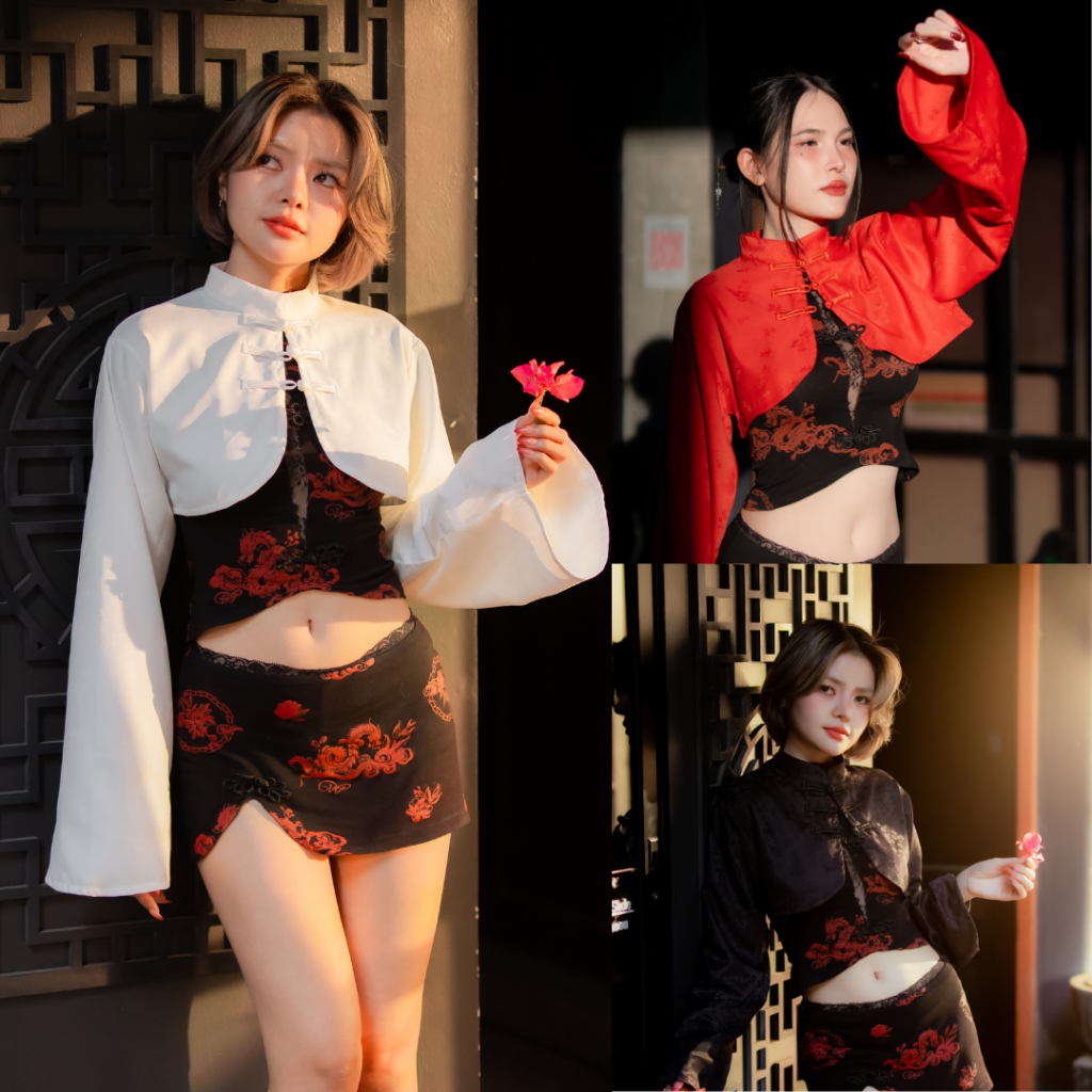 WARM WEARS - Li Yang ลี่หย่าง เสื้อคลุมครอป เทศกาลตรุษจีน