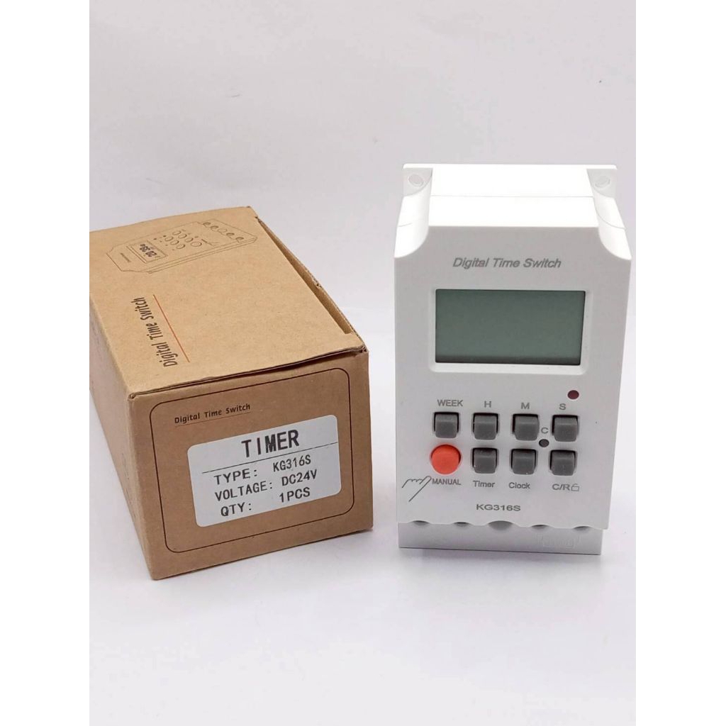 สวิตช์ตั้งเวลาแบบดิจิทัล รุ่น KG316S KG316S ดิจิตอลไทม์เมอร์ 7วัน 24ชั่วโมง นาที ตัวเลือก 12-24V, 22
