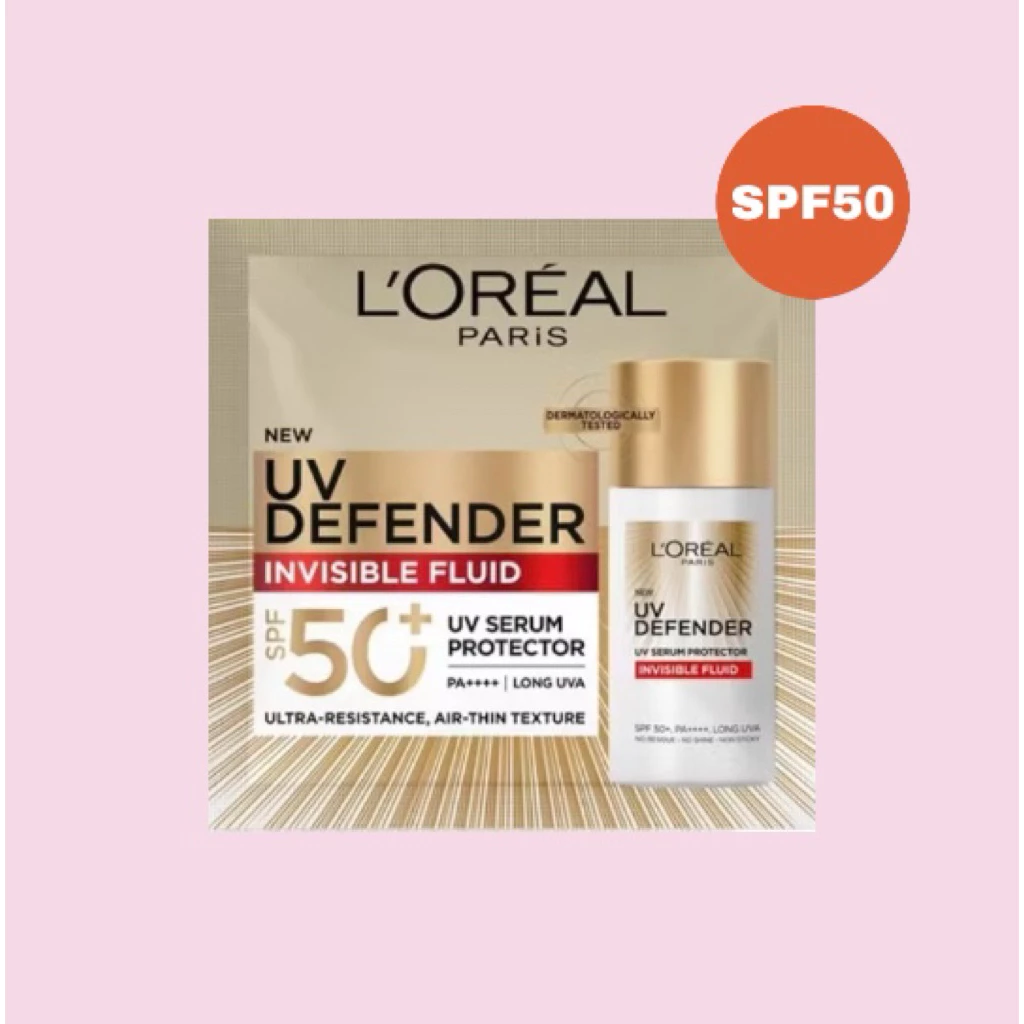 กันแดด ลอรีอัล ปารีส ยูวี ดีเฟนเดอร์ อินวิซิเบิ้ล รีซิส เดลี่ ซันสกรีน LOREAL UV DEFENDER ขนาด 1.5 มล.