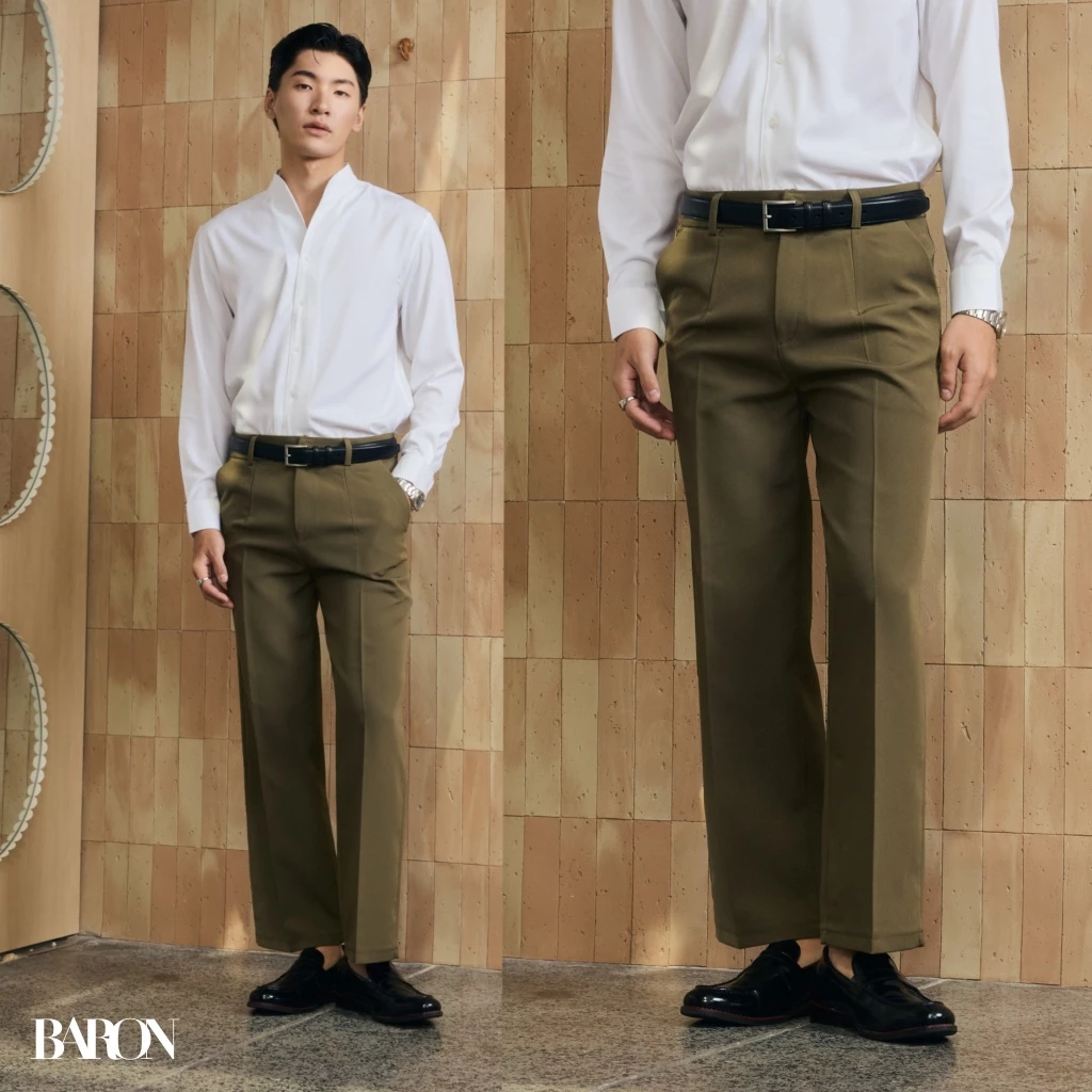 [ยอดขาย No.1] BARON Nippon boy กางเกงสไตล์ญี่ปุ่น ขากระบอกตรง ทรงสวย กางเกงใส่ทำงาน กางเกงขายาว thumbnail 9