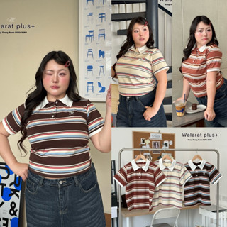 /WP/ เสื้อโปโลสาวอวบ มีไซส์อก38-52 ลายสวย ผ้าดีนุ่ม ใส่สบาย …
