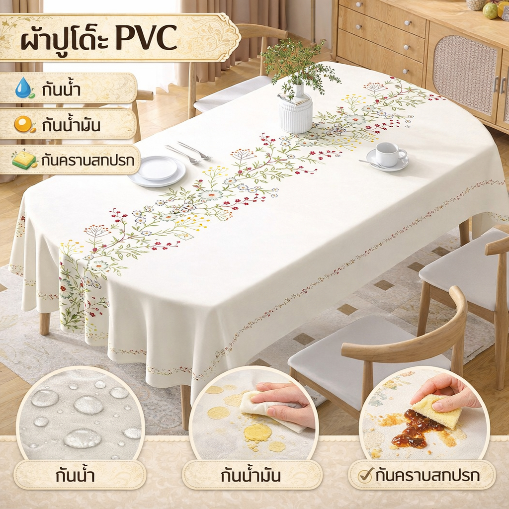 น้ำมันป้องกันความร้อน และความร้อนผ้าโต๊ะวางผ้าโต๊ะสี่เหลี่ยมผืนผ้ารองโต๊ะอาหารผ้าปูโต๊ะ