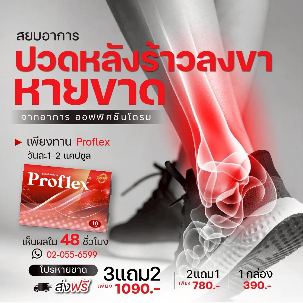 Proflex โปรโมชั่น 4 แถม 3 อาหารเสริมสำหรับดูแลเส้นเอ็นและข้อต่อ ช่วยให้การเคลื่อนไหวคล่องตัว และใช้ง